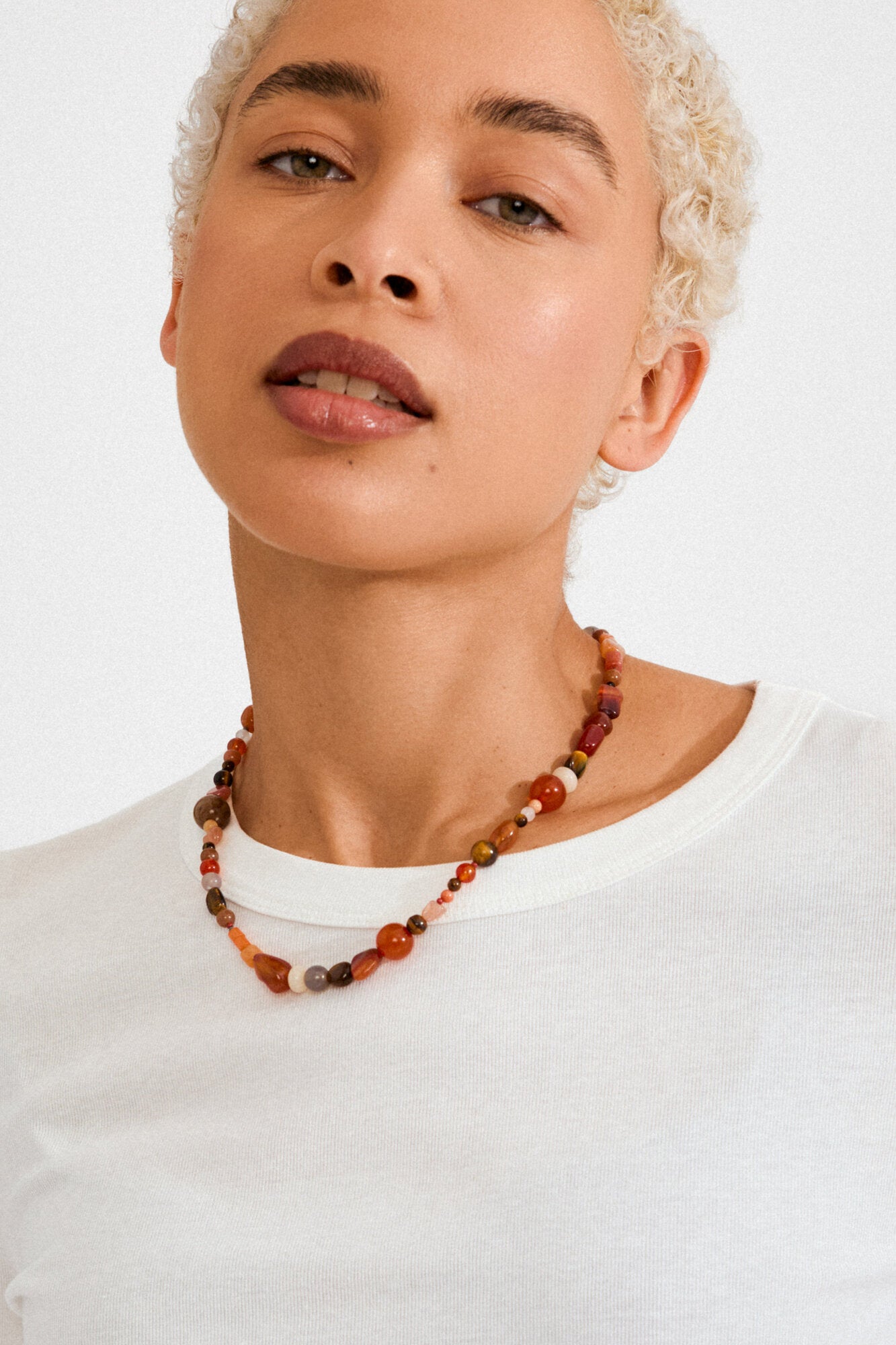 Iris halskæde - forgyldt/multi